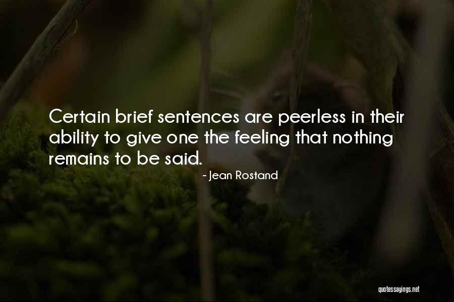 First Hump Quotes By Jean Rostand First Hump Quotes By Jean Rostand