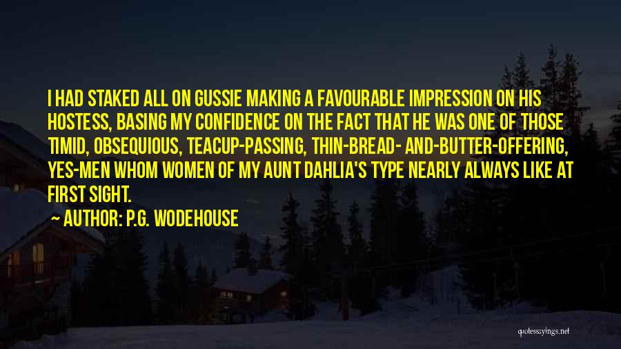 First Impression Quotes By P.G. Wodehouse