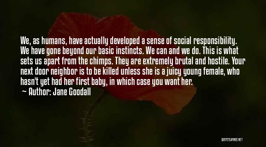 First Instincts Quotes By Jane Goodall