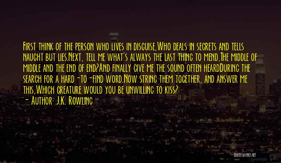 First Last Kiss Quotes By J.K. Rowling