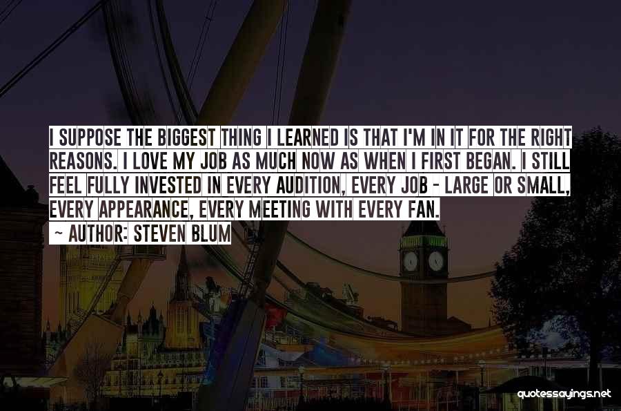 First Love Meeting Quotes By Steven Blum