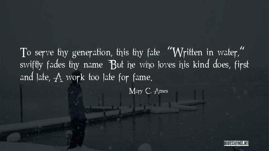 First Names Quotes By Mary C. Ames