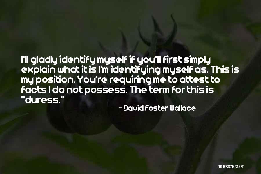 First Position Quotes By David Foster Wallace