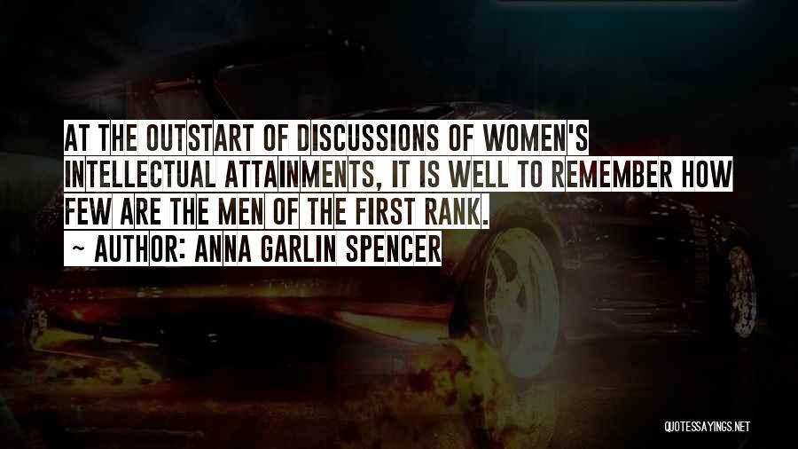 First Rank Quotes By Anna Garlin Spencer