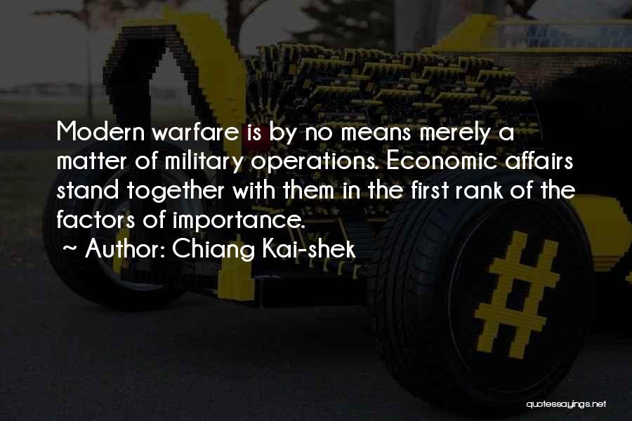 First Rank Quotes By Chiang Kai-shek