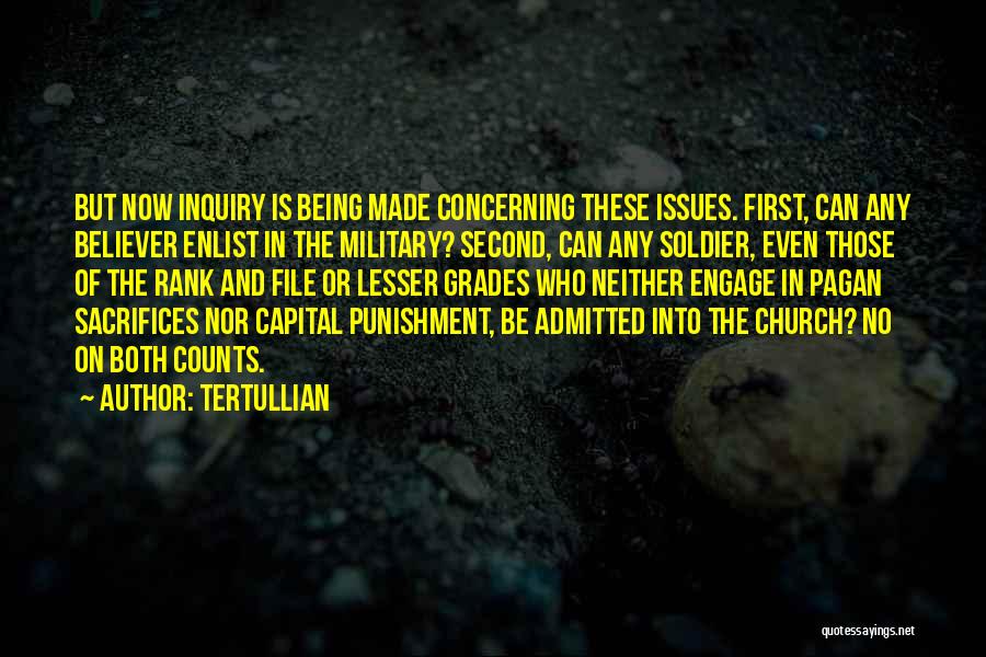 First Rank Quotes By Tertullian