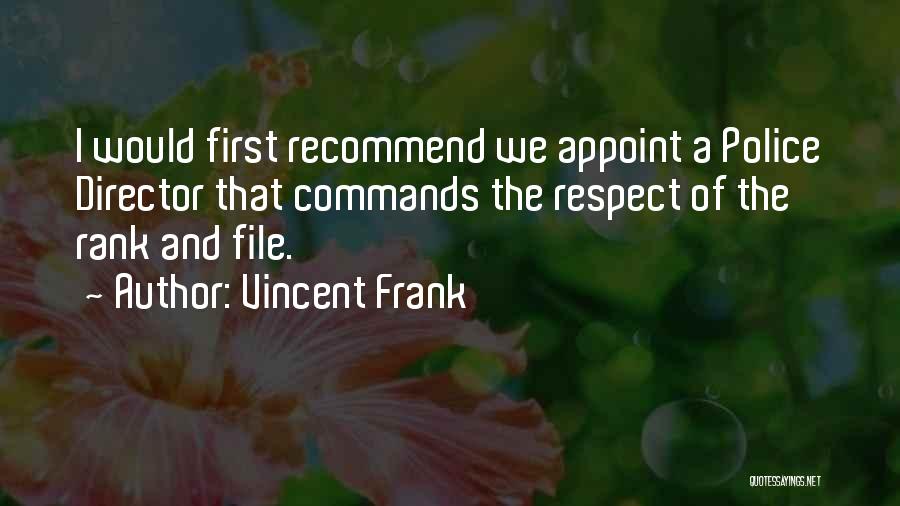 First Rank Quotes By Vincent Frank