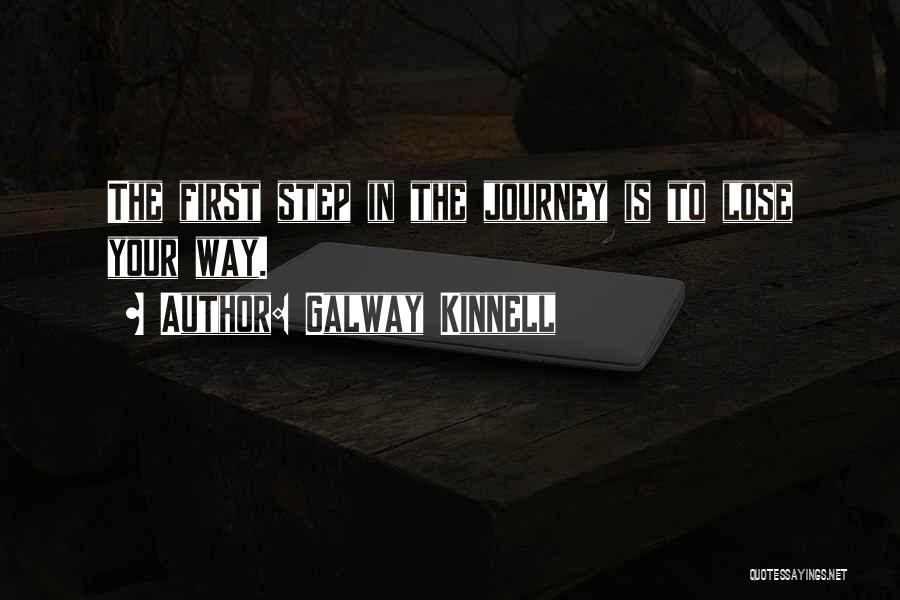 First Step In A Journey Quotes By Galway Kinnell