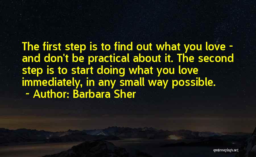 First Step Love Quotes By Barbara Sher