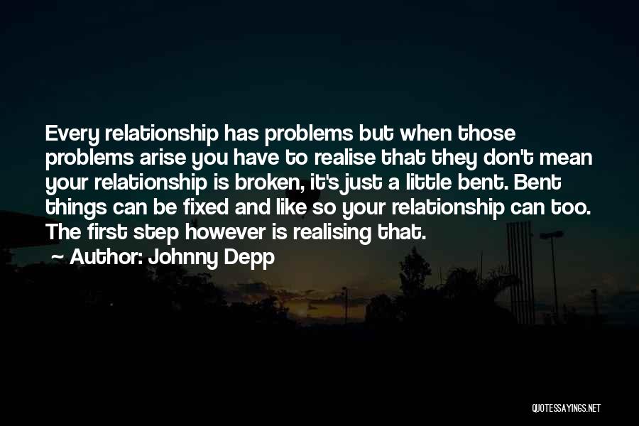 First Step Love Quotes By Johnny Depp