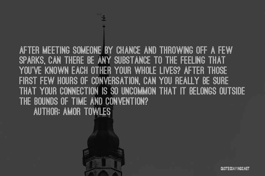 First Time Meeting Quotes By Amor Towles