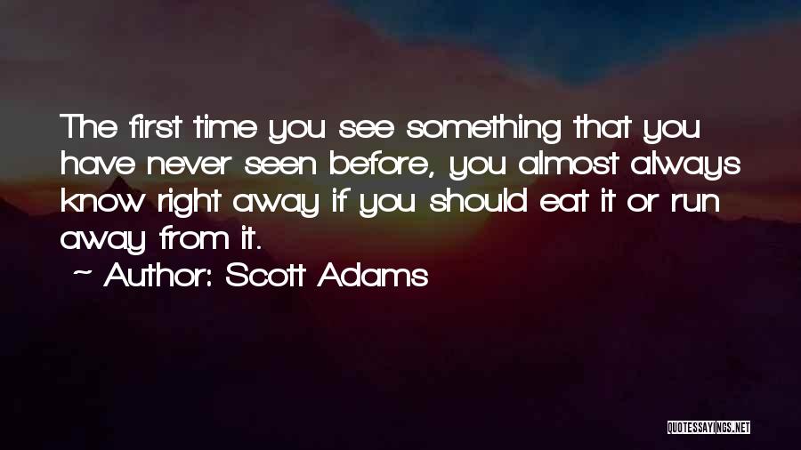 First Time Seen Quotes By Scott Adams