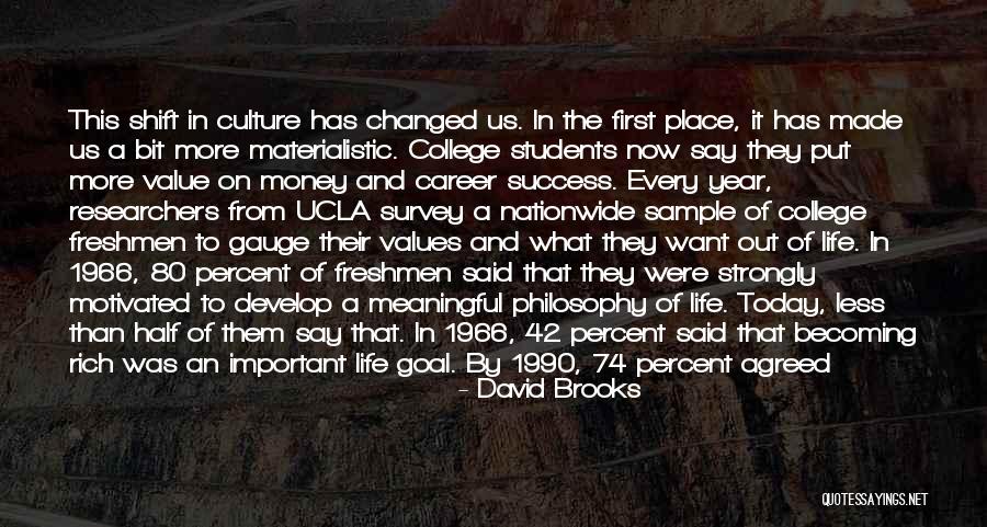 First Year College Life Quotes By David Brooks First Year College Life Quotes By David Brooks