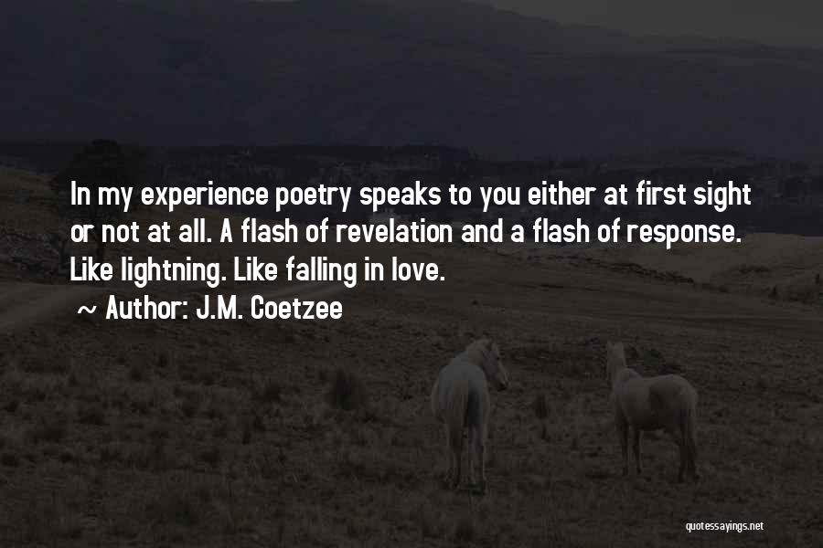Firsts In Love Quotes By J.M. Coetzee