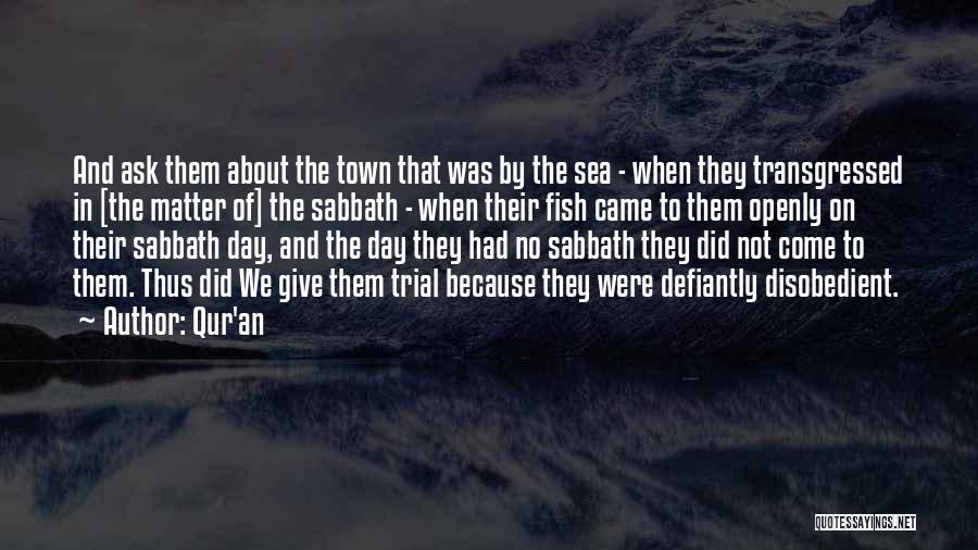 Fish In The Sea Quotes By Qur'an