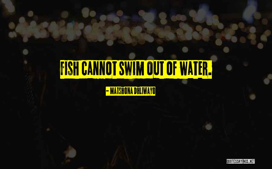 Fish Out Of Water Quotes By Matshona Dhliwayo