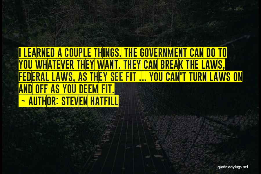 Fit Couple Quotes By Steven Hatfill