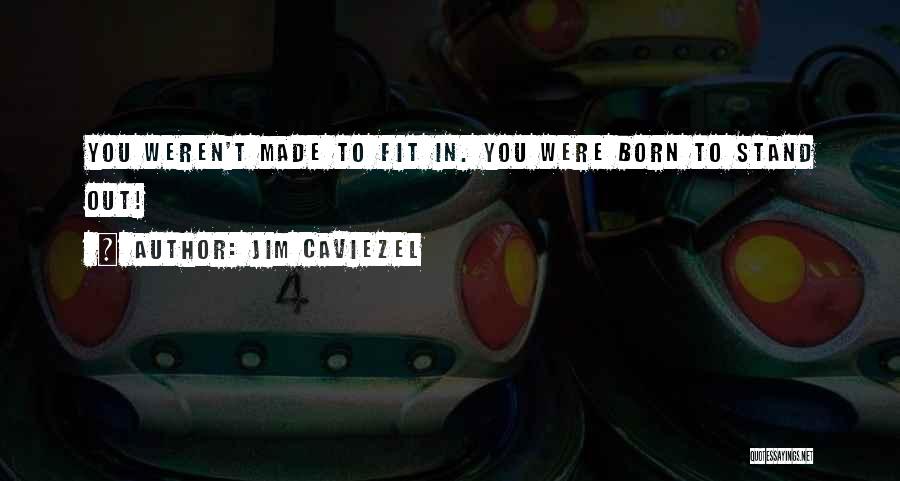 Fit In Stand Out Quotes By Jim Caviezel