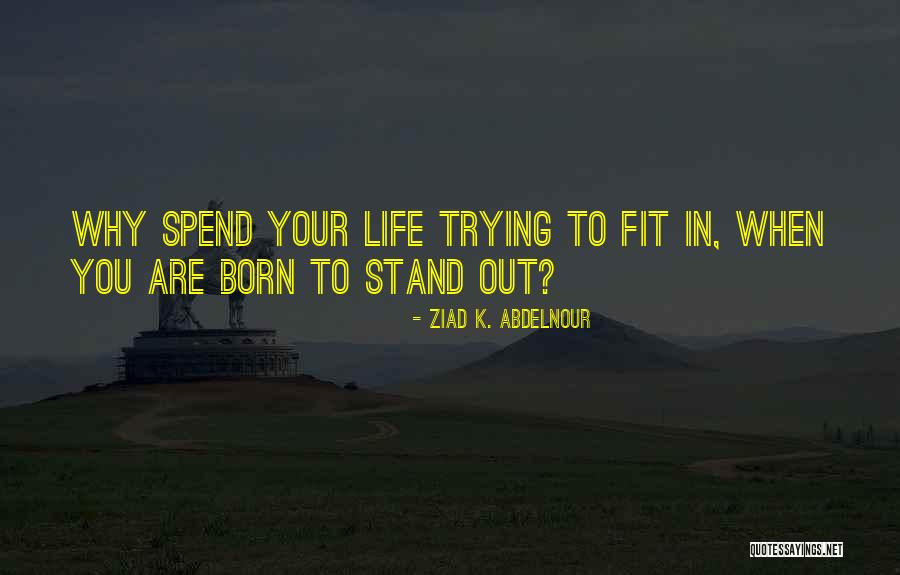 Fit In Stand Out Quotes By Ziad K. Abdelnour