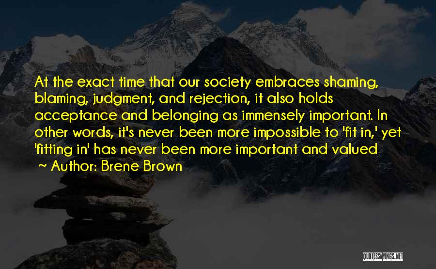 Fit Shaming Quotes By Brene Brown