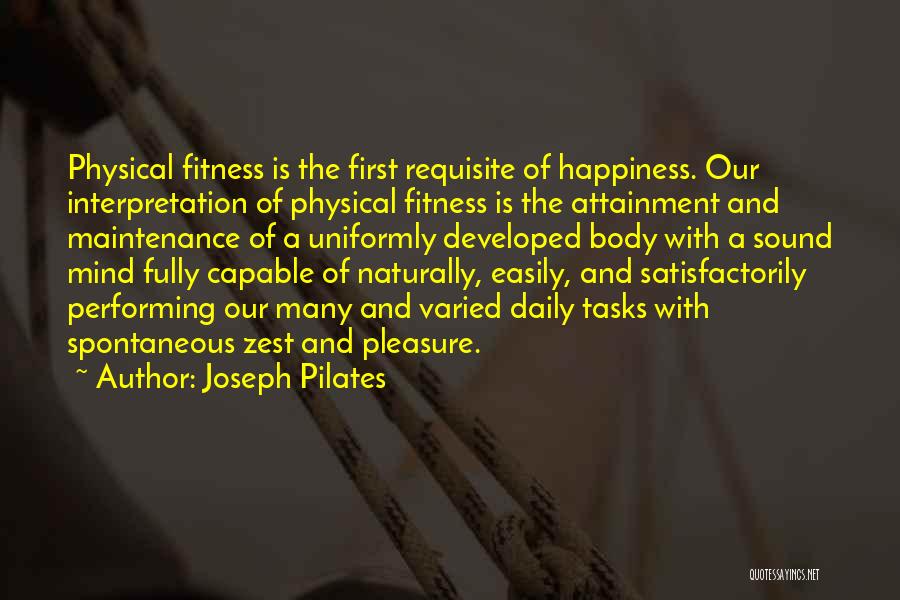 Fitness And Mind Quotes By Joseph Pilates