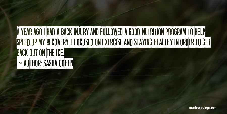 Fitness And Nutrition Quotes By Sasha Cohen