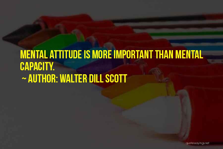 Fitness Is Mental Quotes By Walter Dill Scott