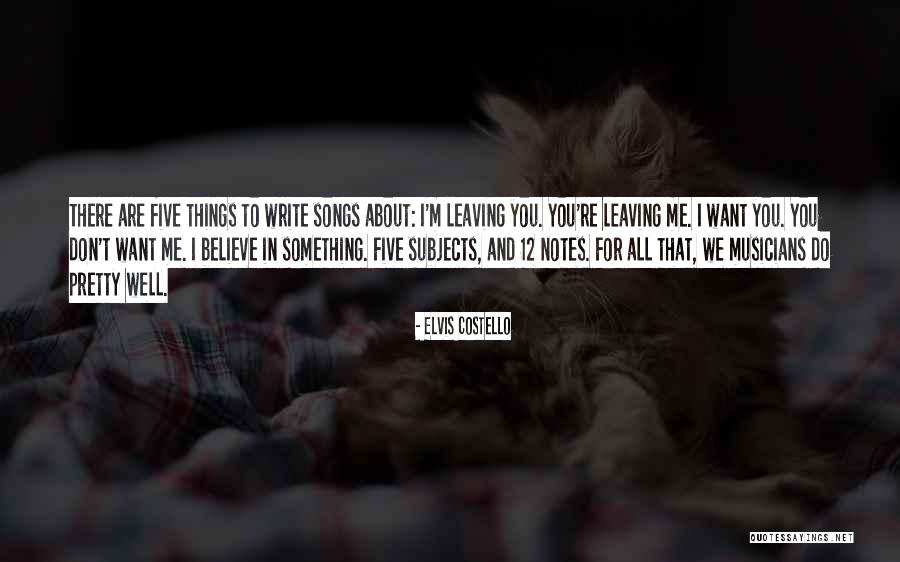 Five Song Quotes By Elvis Costello Five Song Quotes By Elvis Costello