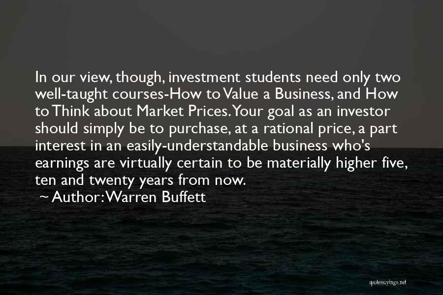 Five Years From Now Quotes By Warren Buffett