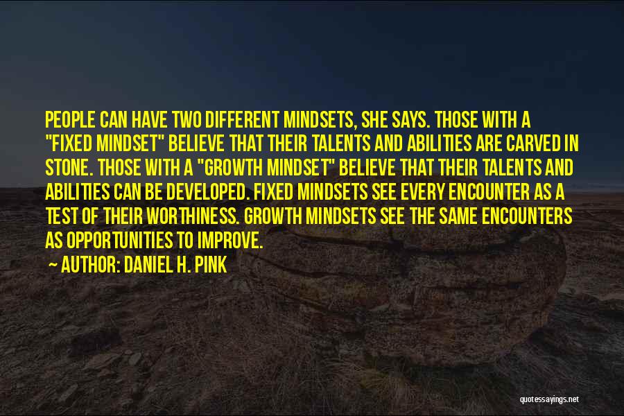 Fixed And Growth Mindset Quotes By Daniel H. Pink