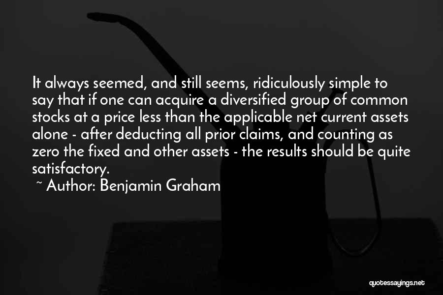 Fixed Assets Quotes By Benjamin Graham