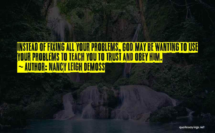 Fixing Problems Quotes By Nancy Leigh DeMoss