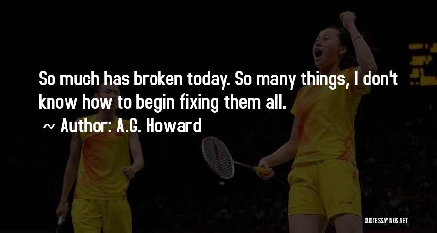 Fixing Things Quotes By A.G. Howard