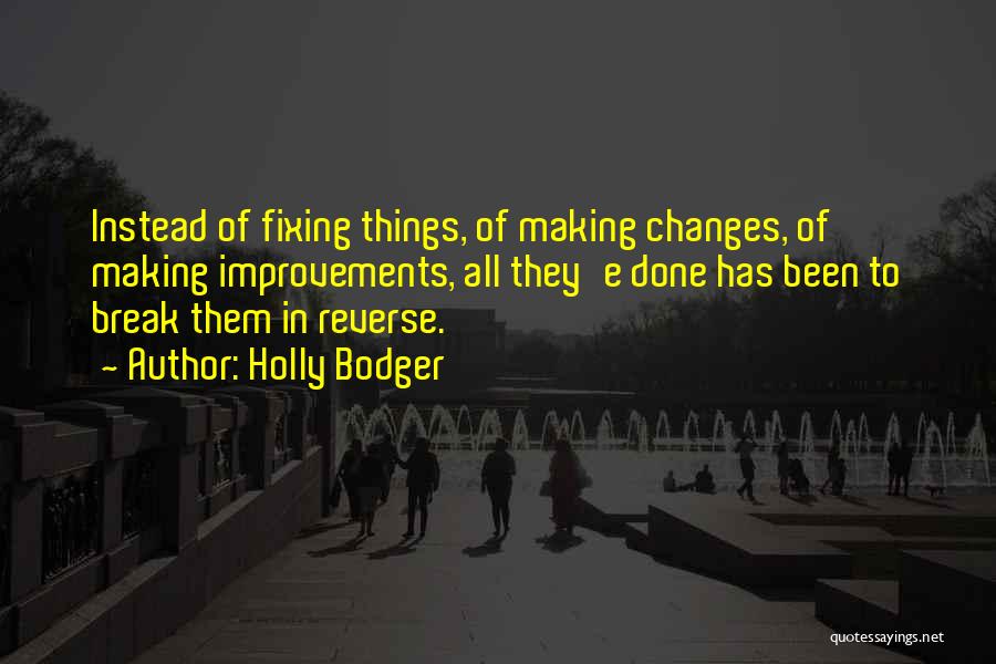 Fixing Things Quotes By Holly Bodger