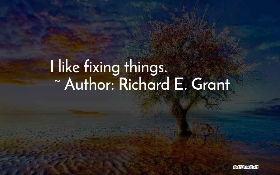 Fixing Things Quotes By Richard E. Grant