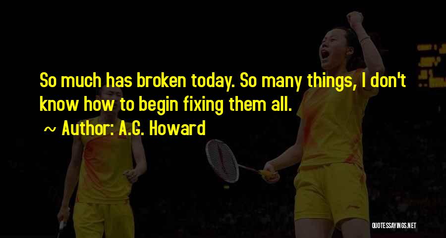 Fixing What's Broken Quotes By A.G. Howard