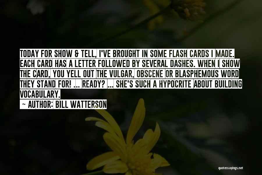 Flash Card Quotes By Bill Watterson