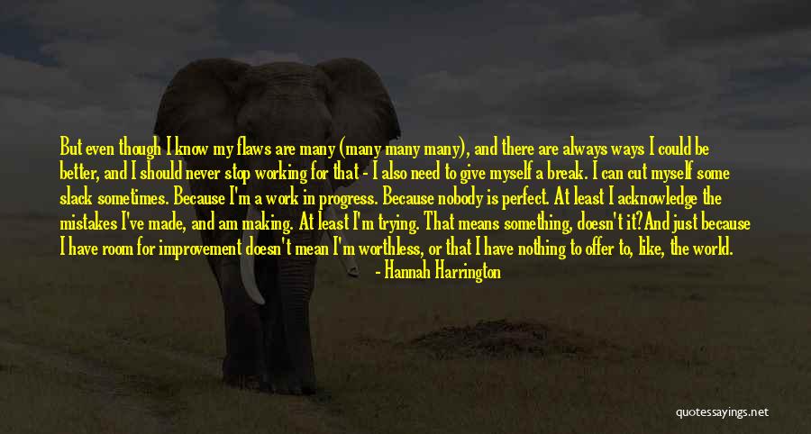 Flaws And Mistakes Quotes By Hannah Harrington