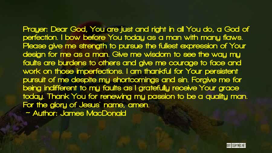 Flaws Imperfections Quotes By James MacDonald