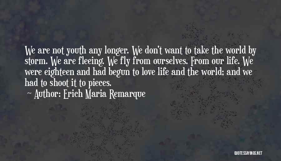 Fleeing War Quotes By Erich Maria Remarque