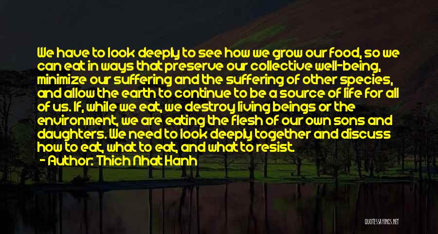 Flesh Eating Quotes By Thich Nhat Hanh