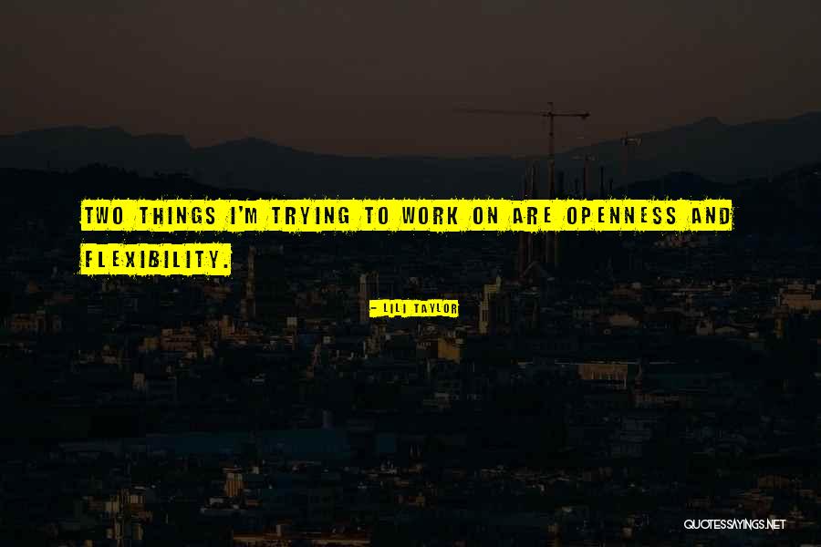 Flexibility In Work Quotes By Lili Taylor Flexibility In Work Quotes By Lili Taylor