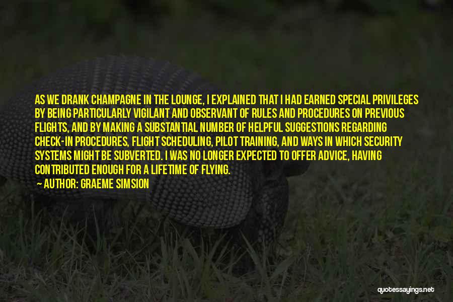 Flight Training Quotes By Graeme Simsion