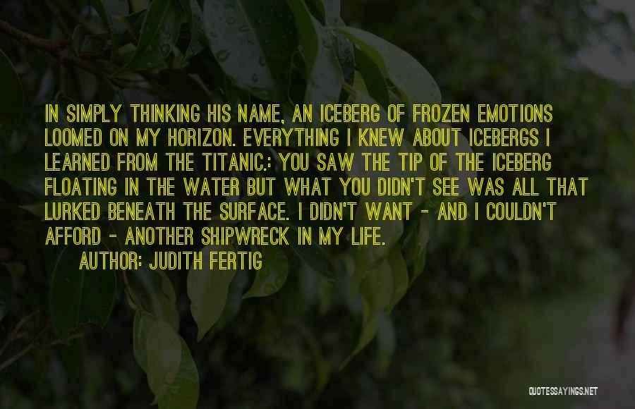 Floating In Water Quotes By Judith Fertig