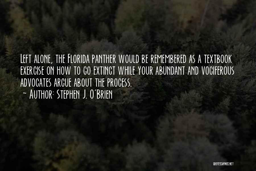 Florida Panther Quotes By Stephen J. O'Brien