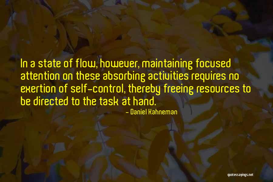 Flow State Quotes By Daniel Kahneman