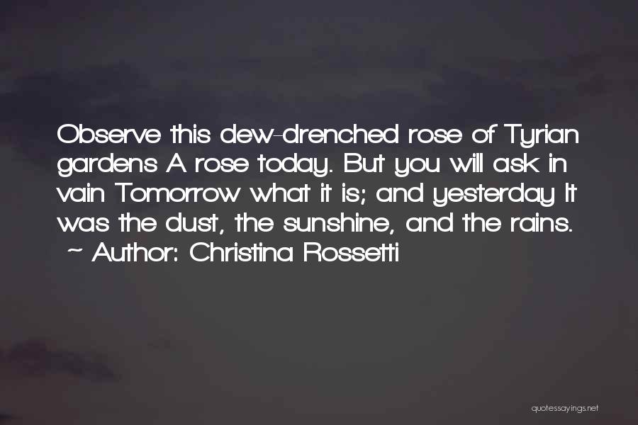 Flower And Rain Quotes By Christina Rossetti