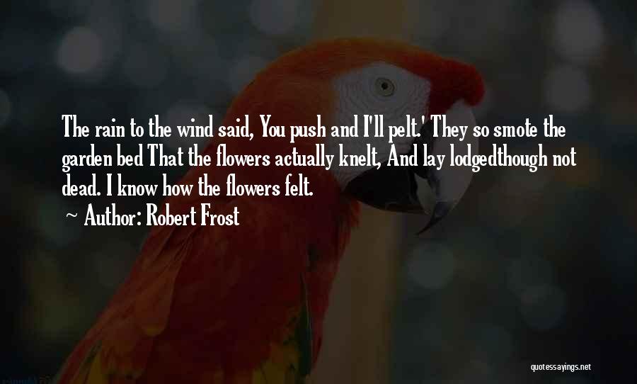 Flower And Rain Quotes By Robert Frost