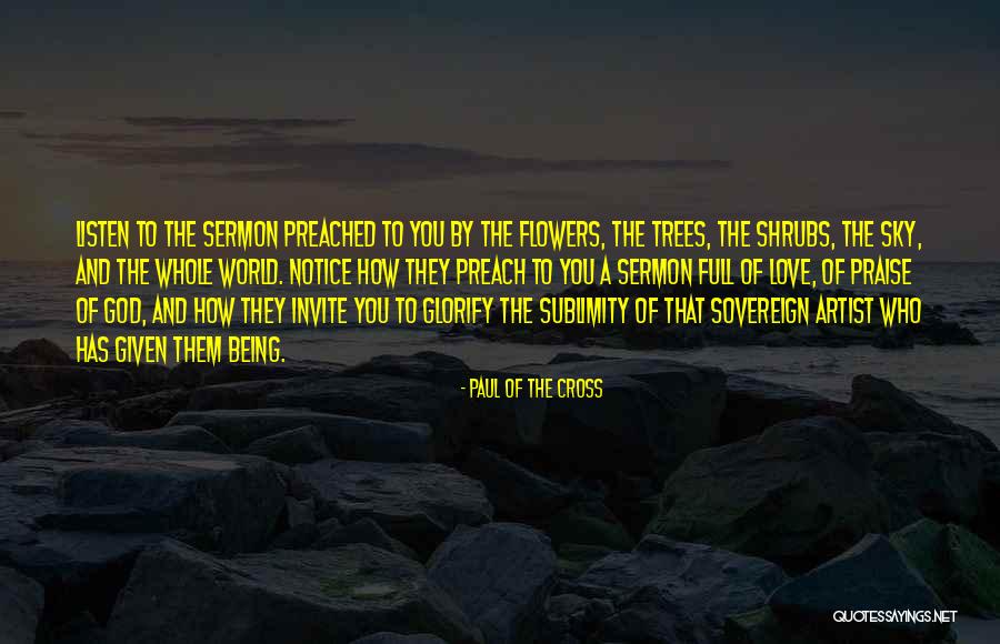 Flower And Sky Quotes By Paul Of The Cross Flower And Sky Quotes By Paul Of The Cross