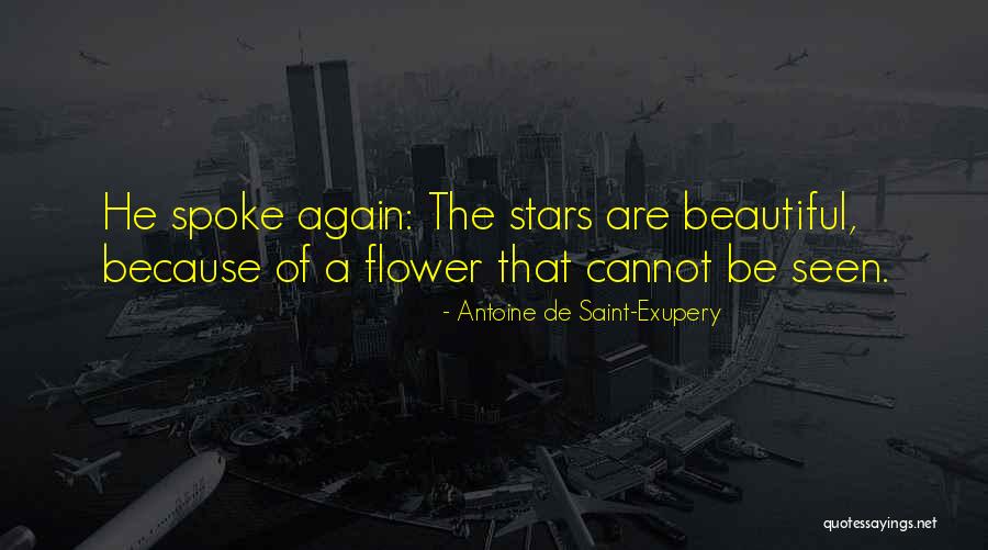 Flower Beautiful Quotes By Antoine De Saint-Exupery